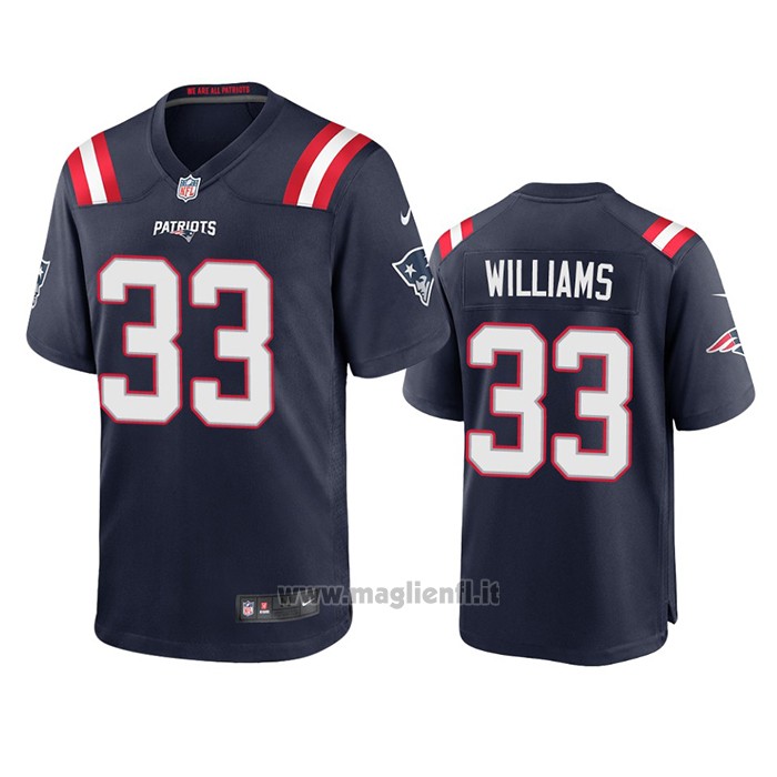 Maglia NFL Game New England Patriots Joejuan Williams 2020 Blu